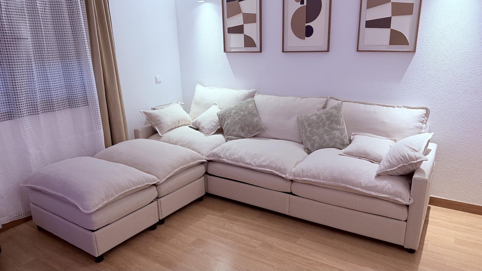 Customer photo of the sofa in a bright room